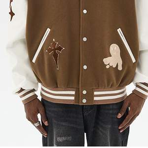 Fabricant sur mesure, vestes universitaires en cuir brodé de haute qualité pour hommes, vestes universitaires personnalisées pour hommes - Product Image 5