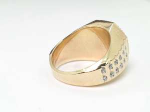 Bague en diamant Moissanite de forme ronde Hip Hop Iced Out Bijoux de coupe ronde Bagues pour hommes en argent sterling 925 - Product Image 4