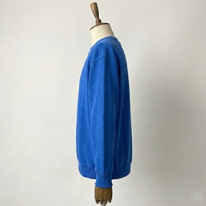 เสื้อสเวตเชิ้ตคอกลมถักนิตติ้งหนานุ่มพิเศษสำหรับฤดูหนาว พิมพ์ลายโลโก้แบบนูน 3 มิติ สีน้ำเงินรอยัล ผ้าฝ้ายฟลีซ สไตล์สตรีทแวร์ สำหรับผู้หญิง - Product Image 3