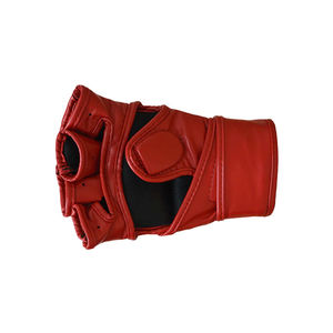 Gants de MMA en cuir PU de haute qualité, rembourrage en mousse multicouche, demi-doigts, fermeture à boucle et crochet, sports de boxe, jeunes et adultes, TITAN TREAD - Product Image 4