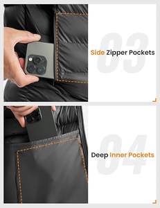 Blouson matelassé pour homme, léger, pliable, résistant à l'eau - Product Image 5