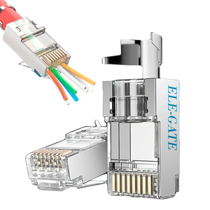 Confezione da 100 Connettori Ethernet RJ45 CAT7 Schermati in Alluminio con Confezione a Conchiglia - Product Image 1