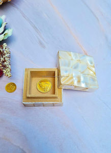 Handmade sang trọng mẹ của Ngọc Trai Inlay đồng xu hộp RF thủ công mỹ nghệ Acrylic đồ trang sức hộp quà tặng cho đồng xu vàng lưu trữ gifting hình dạng hình bầu dục - Product Image 2