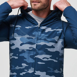 Sweat à capuche zippé sérigraphié, design personnalisé, tissu confortable, fermeture éclair intégrale, pull décontracté - Product Image 6