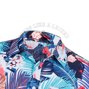 FANTASY WEAR OEM Chemise florale à manches longues en coton et soie brodée de fleurs, personnalisable avec design et logo sur mesure - Product Image 3