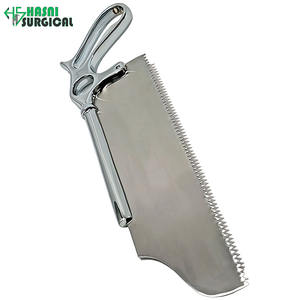 Scie à os Satterlee 13 pouces, manche annulaire, acier inoxydable, bord de coupe manuel, instruments chirurgicaux - Product Image 4