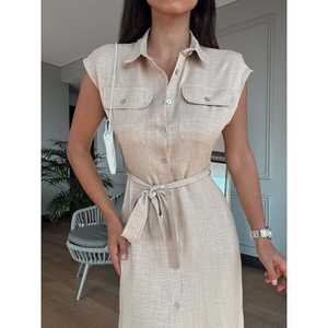 Robe midi sans manches à taille naturelle 2150, respirante - Product Image 4