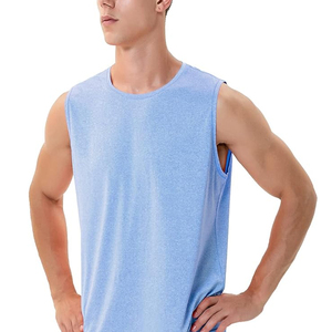 Camiseta sin mangas personalizada para hombre, al por mayor, informal, deportiva, de algodón, cómoda, transpirable, ligera, para todas las estaciones, para uso diario y deportivo. - Product Image 5