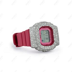 Reloj de Marca con Bisel Cuadrado con Incrustaciones de Diamantes, con Diamantes Moissanite VVS, Joyería Hip-Hop, Material de Plata 925, Unisex - Product Image 3