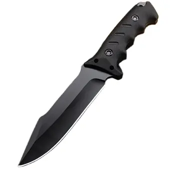 Outdoor Hunting Camping Survival Reason Handle Tactical Fixed Blade Knife With black Sheath