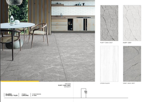 กระเบื้องปูพื้นพอร์ซเลนดีไซน์ทันสมัย ขนาด 600x1200 มม. 60*120 ซม. ผิวด้านเคลือบเงา หนา 8 มม. สำหรับใช้ภายใน จากประเทศอินเดีย - Product Image 4