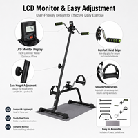 BNcompany SXZ-001 Appareil d'entraînement à la marche portable et réglable pour la rééducation des jambes et des bras, pédalier d'exercice pour personnes âgées