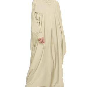 Ropa Musulmana Informal Transpirable de Dubái, Vestido Tipo Túnica con Capucha de Color Sólido para Mujer, Cómodo, Todo en Uno, de Poliéster, Manga Larga, Hasta el Suelo - Product Image 6