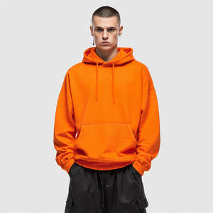 Sudadera con Capucha Extra Grande para Hombre, Invierno, 400GSM, Felpa, Algodón, Poliéster, Color Liso, Teñido, Bordado, Ropa Urbana de Alta Calidad - Product Image 5