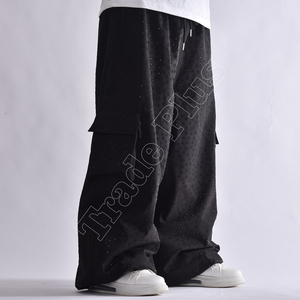 Pantalon de ski baggy pour hommes imperméable unisexe ample jambe large Cargo pantalon de snowboard coupe-vent fermeture à glissière Vente en gros sur mesure - Product Image 3