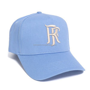 Hot Sale Custom Design 5 Panel a Frame Baseball <b>Cap</b> High Quality <b>Flat</b> Embroidery Black Blank Hat Men's Sports Logo Wholesale - Product Image 2