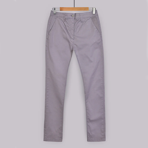 กางเกงยีนส์ทรงสลิมฟิตสำหรับผู้ชายสไตล์ chinos สีเทาเข้มมีซิปดูเป็นทางการ - Product Image 1