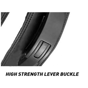 Ceinture de dynamophilie en cuir de vachette de haute qualité pour l'haltérophilie large de gymnastique de fitness avec boucle à levier solide - Product Image 5