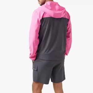 Coupe-vent de sport adulte enfants garçons veste imperméable automne à capuche tissu satiné à séchage rapide pour la randonnée - Product Image 5