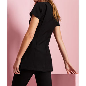 Custom Ladies Beauty Spa <b>Hairdressing</b> Salon Short Sleeve Orchid Beauty and Spa <b>Tunic</b> Top Women's Massage Therapist Uniform - Product Image 3