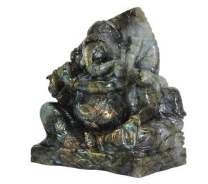 Labradorite Ganesha sculpture à la main Statues sculptées à la main Figurine pidras naturelles cristal pierre de guérison - Product Image 3
