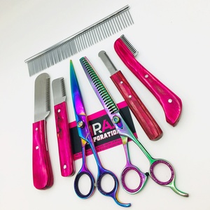 ชุดกรรไกรตัดแต่งขนสัตว์เลี้ยงและแปรงปัดขนแบบใหม่ ผลิตจากสแตนเลสอย่างยั่งยืน ปลอดภัย คุณภาพสูง อุปกรณ์ตัดแต่งขนสำหรับช่างตัดขน - Product Image 3