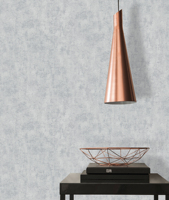 Papel Tapiz Vinílico Moderno No Tejido Hecho en Alemania - Estructura Gris con Aspecto de Yeso, Altamente Resistente al Lavado, para Sala de Estar
