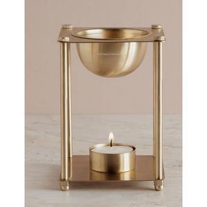 Luxury Brass Incense <b>Oil</b> <b>Burner</b> T Light Aroma Warmer for Fragrance Diffusion Golden Essential <b>Burner</b> With Lotus Scent - Product Image 3