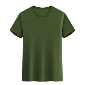 Camisetas de algodón básicas para hombre, manga corta, ajuste holgado, Color sólido, Hip Hop, verano, ligero, 180 gramos, técnicas lavadas de punto - Product Image 1