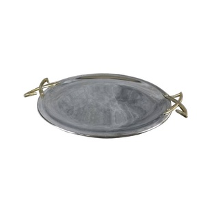 Hôtels Maison Restaurant Plateau de service en métal nickelé pour plats délicieux Dessert dans les hôtels Restaurants Plateau de service pour la maison - Product Image 5