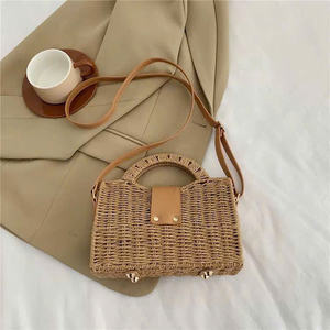 Hand-woven Mother of Pearl Inlay Rattan <b>Bag</b> Square Luxury Mosaic Purse Beach Travel Party Fashion Customized Pattern Gift <b>Bag</b> - Product Image 6