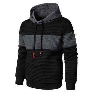 Sudadera con capucha de lana cálida de invierno informal para hombre, jersey de manga larga con 100% de algodón, ropa de calle suave y cómoda para trajes de gimnasio - Product Image 1