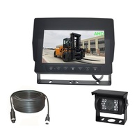 Sistema de Cámara de Reversa AHD de 7 Pulgadas y 1080P |   Monitor de Seguridad para Montacargas de 4 Canales |   Conexión de Aviación de 4 Pines para Camión y Remolque 12V-36V