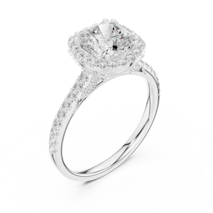 Premium Rhodium Plated White Gold Diamond Engagement <b>Ring</b> for Men Women <b>Resizable</b> Boutique Jewelry for Anniversary Graduation - Product Image 2