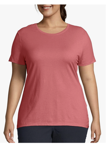 Bangladesh Factory Wholesale New Arrival Women Plus Size Short Sleeve Crew Neck Tee Custom Logo Blank Summer Casual Wear - Product Image 2