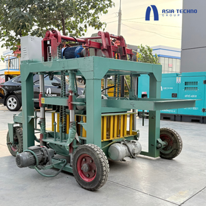 Machine de moulage de briques en béton mobile QTJ8-10 bloc creux faisant des blocs de pavage avec composant de moteur de noyau - Product Image 5