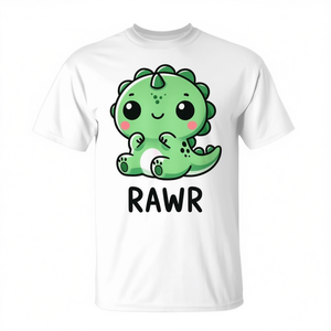 เสื้อยืดลายไดโนเสาร์ทีเร็กซ์น่ารักแบบชิบิ ดีไซน์สุดเท่สำหรับโปรโมชั่น - Product Image 2