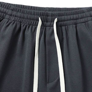 Conjunto informal de verano para hombre, camisa de manga corta con botones y pantalones cortos de punto, transpirable, diseño sólido, 2 uds. - Product Image 2