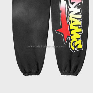 กางเกงวอร์มผ้าซักของผู้ชายกางเกงกีฬาวิ่งผ้าฝ้ายเฮฟวี่เวทของผู้ชายแบบสั่งทำ - Product Image 5