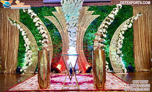 กรอบเลเซอร์ตกแต่งเวทีสไตล์อาหรับออกแบบลายดอกไม้สวยงามออกแบบด้วยเลเซอร์ตัดธีมชาวโมร็อกโกของชาวอินเดียออสเตรเลีย - Product Image 4