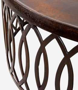 Table basse en métal créative à prix réduit, design unique, fabrication artisanale pour le salon et la chambre à coucher, finition cuivre - Product Image 2