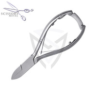 Pince à cuticules en acier inoxydable avec lame latérale, pour manucure et pédicure, éliminateur de peaux mortes, pour ongles d'orteils, robuste et à lame large