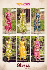 Venta al por mayor exclusiva de poliéster/algodón gasa impresa indio pakistaní fiesta desgaste moda Casual verano Kurti Bottom Tank Tops - Product Image 6