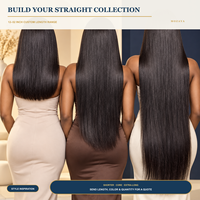 Extensions de cheveux humains Remy lisses 9A, 100% cheveux naturels, lots de tissage de cheveux birmans, vente en gros personnalisée