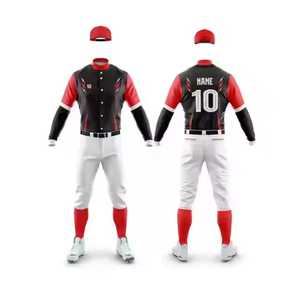 Sublimación personalizada Uniformes de béisbol para adultos 100% Kit de uniforme de béisbol de poliéster Oferta de paquete de tamaño grande para equipo de uniforme de Softbol - Product Image 1