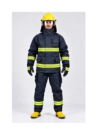 Uniforme de pompier pour hommes, combinaison de protection réfléchissante en Aramide, casque, gants, vêtements de travail de sauvetage d'urgence, ensemble d'équipement de sécurité résistant à la chaleur