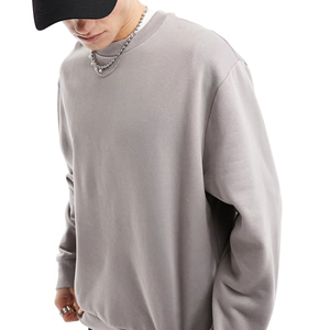 เสื้อฮู้ดสวมหัวแขนยาวแบบ2025สำหรับผู้ชายเสื้อสเวตเตอร์คอกลมผ้าฝ้าย100% ลำลองขนแกะอบอุ่นซับในสำหรับฤดูหนาวดีไซน์ล่าสุด - Product Image 2