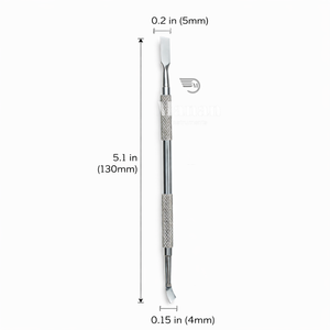 MANAN INSTRUMENTS Repousse-cuticules professionnel en acier inoxydable à double extrémité plate, avec poignée antidérapante, résistant à la rouille - Product Image 5