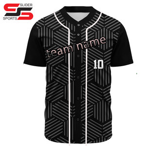 Maillot de baseball uni personnalisé 100% polyester Séchage rapide Respirant Anti-UV Anti-bactérien Unisexe pour adultes Tenue d'équipe OEM - Product Image 1