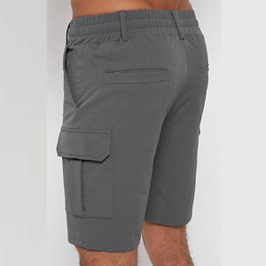 Short Cargo en coton de haute qualité pour hommes respirant Gym décontracté en plein air pour l'été chaud-décorations de poche solides taille élastique - Product Image 6